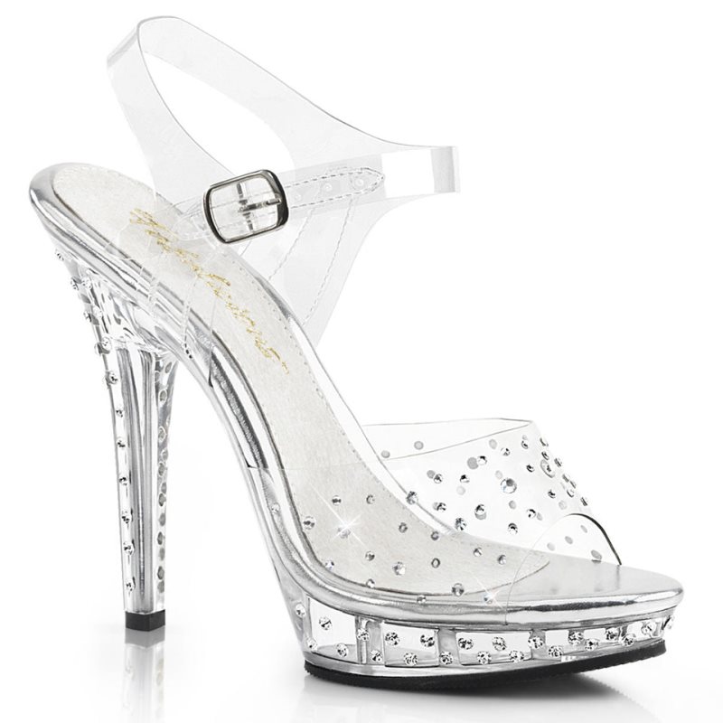 Pleaser Lip-108RS Women\'s Heels Sandals Clear | NZ CMQWOZ