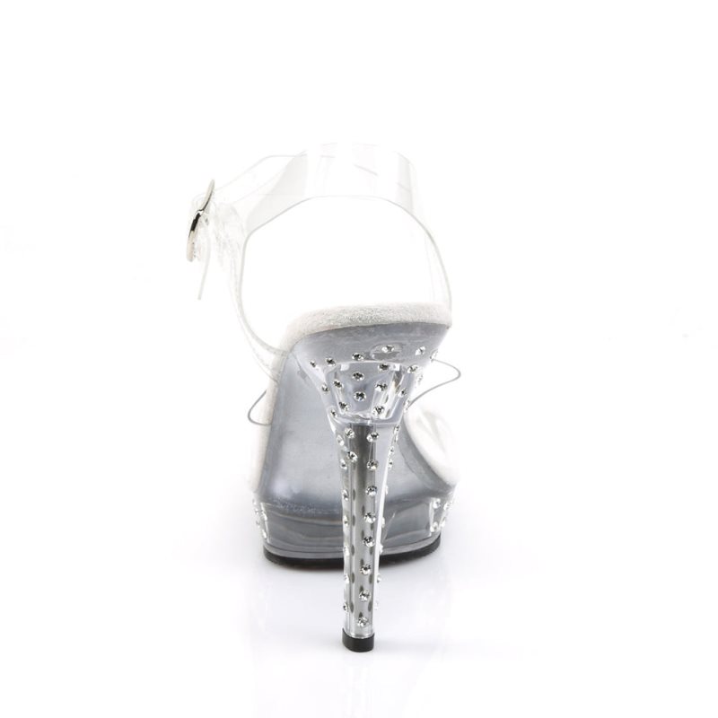 Pleaser Lip-108SDT Women's Heels Sandals Clear | NZ CZUSEG