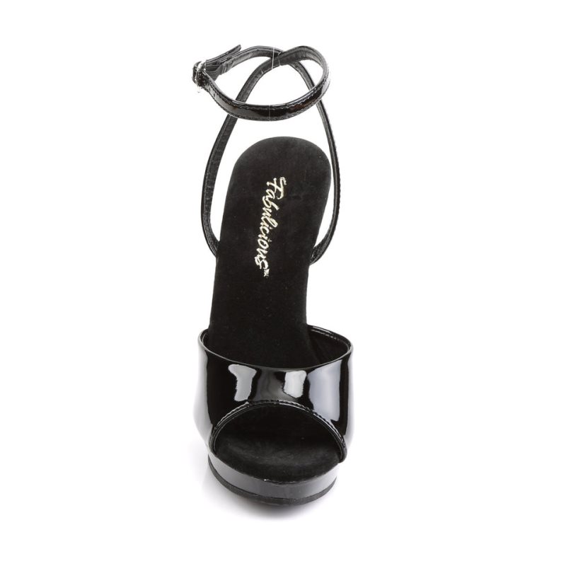 Pleaser Lip-125 Women's Heels Sandals Black | NZ ZVBJOP