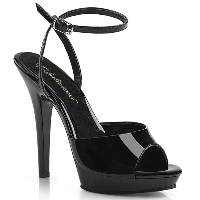 Pleaser Lip-125 Women\'s Heels Sandals Black | NZ ZVBJOP