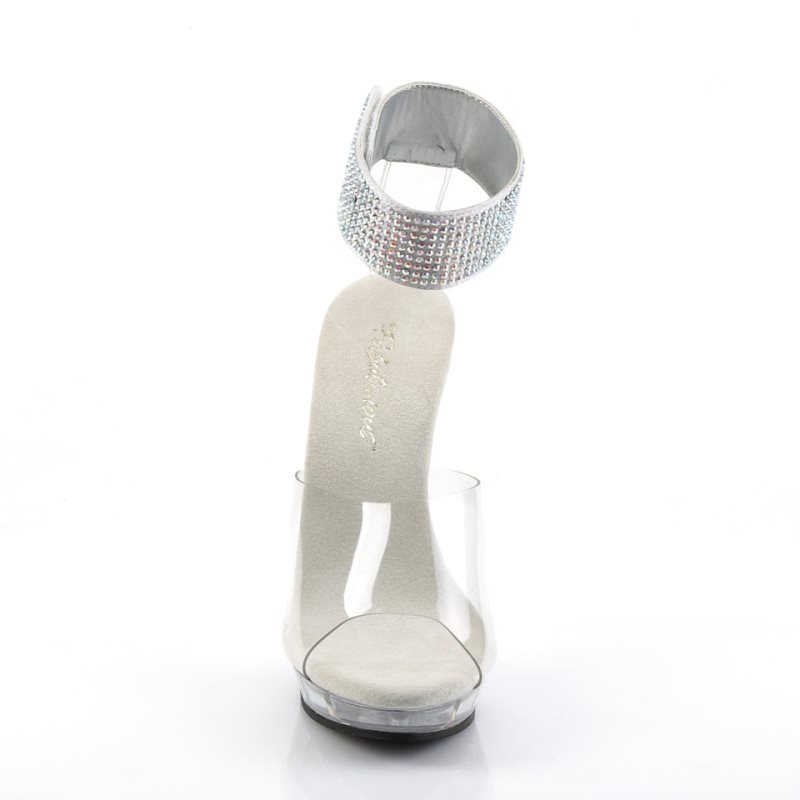 Pleaser Lip-142 Women's Heels Sandals Clear | NZ FYSMIV