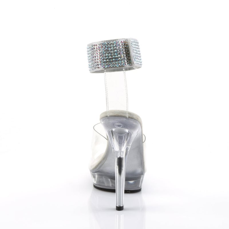 Pleaser Lip-142 Women's Heels Sandals Clear | NZ FYSMIV