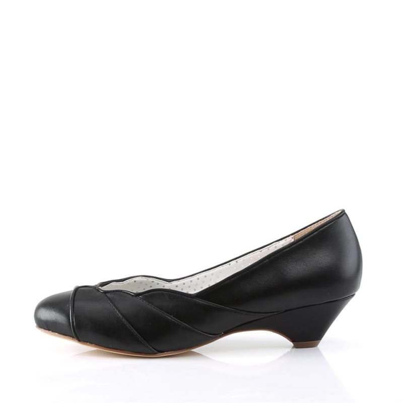 Pleaser Lulu-05 Vegan Leather Women's Pumps Black | NZ KRHVOT