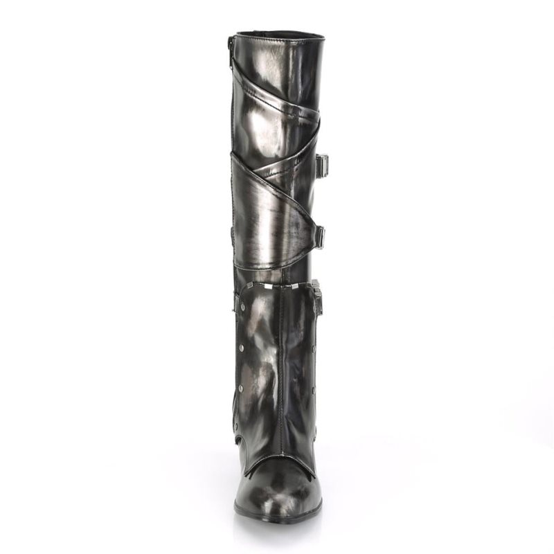 Pleaser Maiden-8820 Women's Knee-high Boots Black | NZ LTJFYW