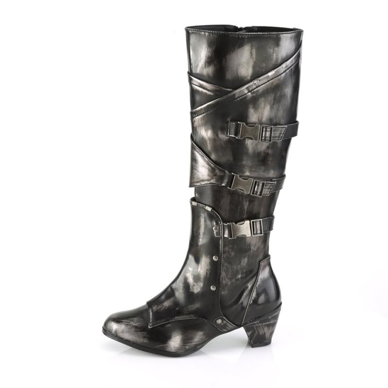 Pleaser Maiden-8820 Women's Knee-high Boots Black | NZ LTJFYW