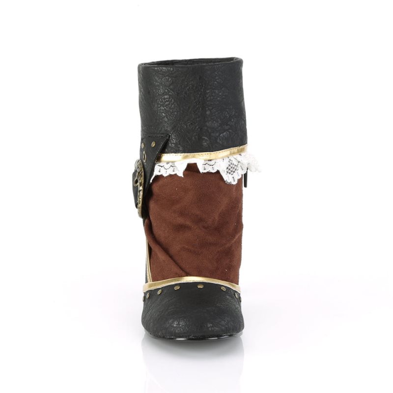 Pleaser Matey-115 Women's Heels Boots Black / Brown | NZ KBOPCT
