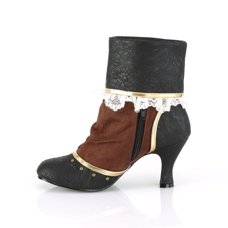 Pleaser Matey-115 Women's Heels Boots Black / Brown | NZ KBOPCT