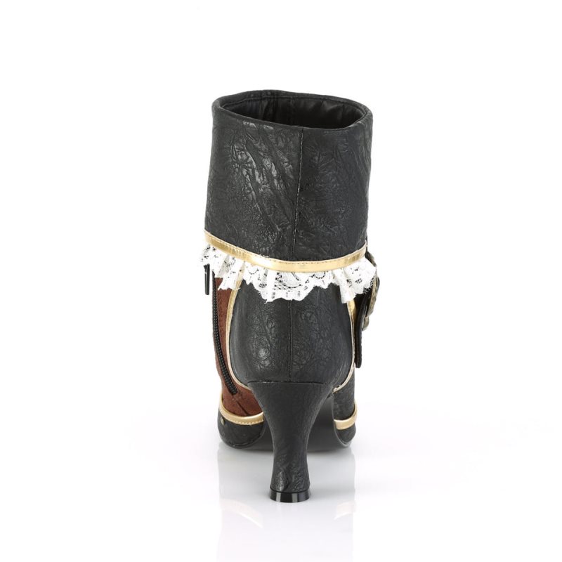 Pleaser Matey-115 Women's Heels Boots Black / Brown | NZ KBOPCT