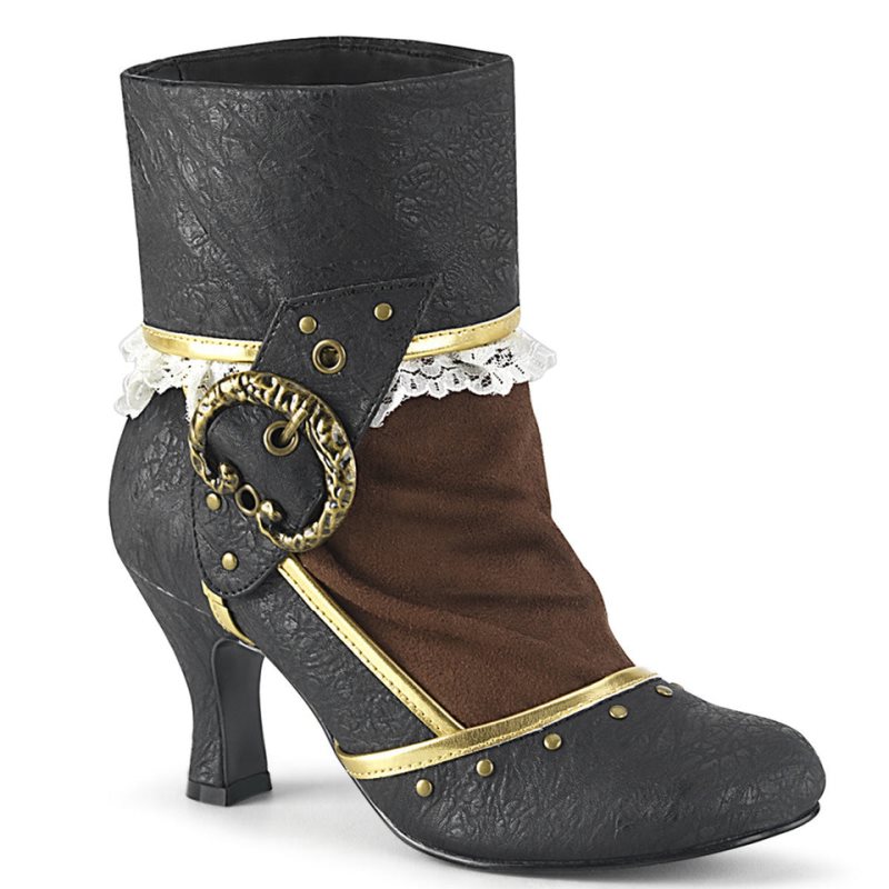 Pleaser Matey-115 Women\'s Heels Boots Black / Brown | NZ KBOPCT