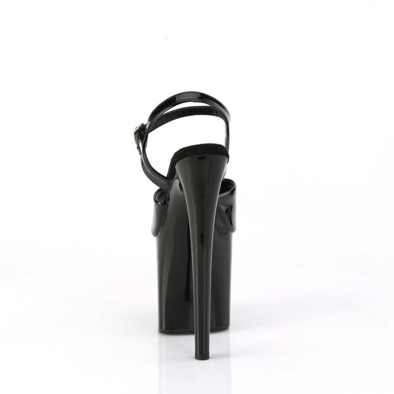 Pleaser Naughty-809 Women's Platform Heels Sandals Black | NZ ENWDYF