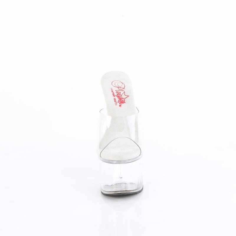 Pleaser Passion-701 Women's Platform Slides Clear | NZ NEPFMV