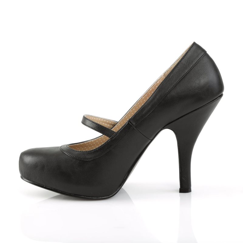 Pleaser Pinup-01 Vegan Leather Women's Pumps Black | NZ MKONRJ