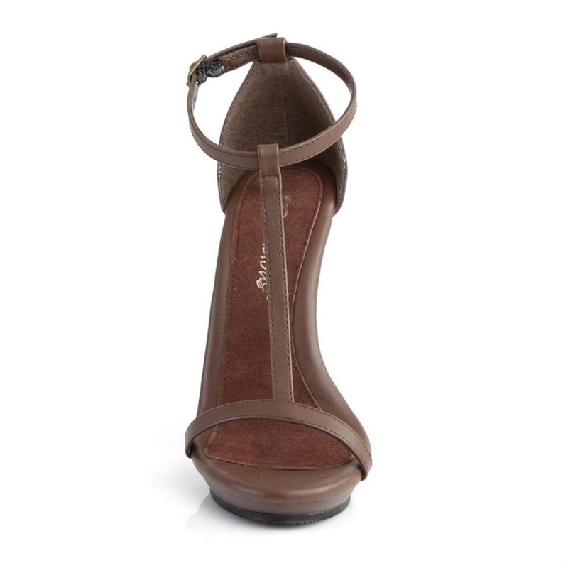 Pleaser Poise-526 Women's Heels Sandals Brown | NZ KIOQJD