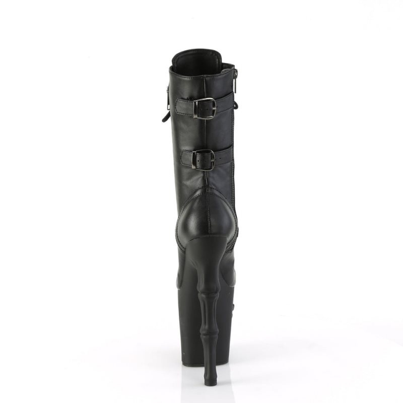 Pleaser Rapture-1047 Vegan Leather Women's Heels Boots Black | NZ LJVYAN