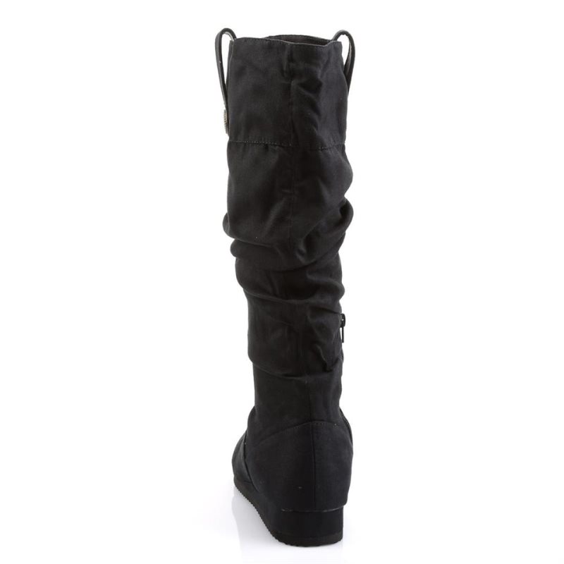 Pleaser Renaissance-104 Women's Knee-high Boots Black | NZ WQRLDS