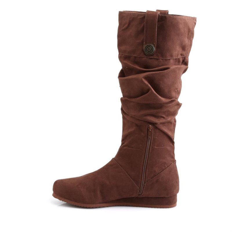 Pleaser Renaissance-104 Women's Knee-high Boots Brown | NZ OUHMXK