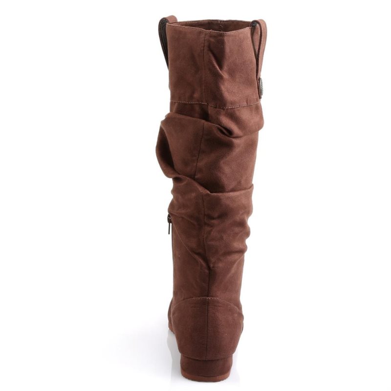 Pleaser Renaissance-104 Women's Knee-high Boots Brown | NZ OUHMXK