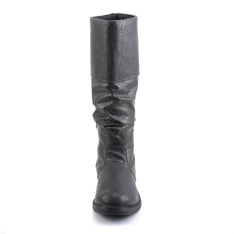 Pleaser Robinhood-100 Vegan Leather Women's Knee-high Boots Black | NZ NSKFQJ