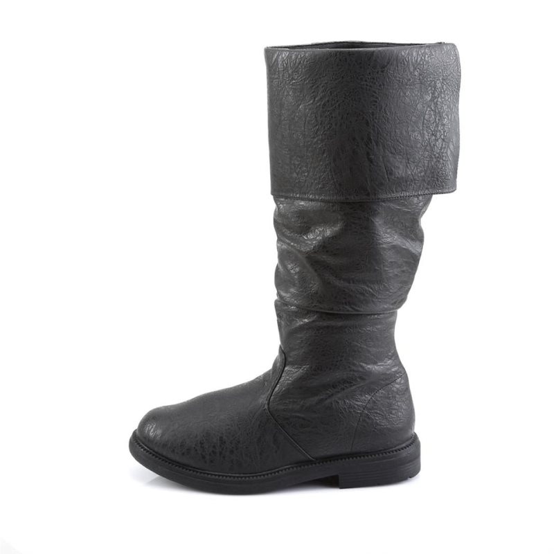 Pleaser Robinhood-100 Vegan Leather Women's Knee-high Boots Black | NZ NSKFQJ