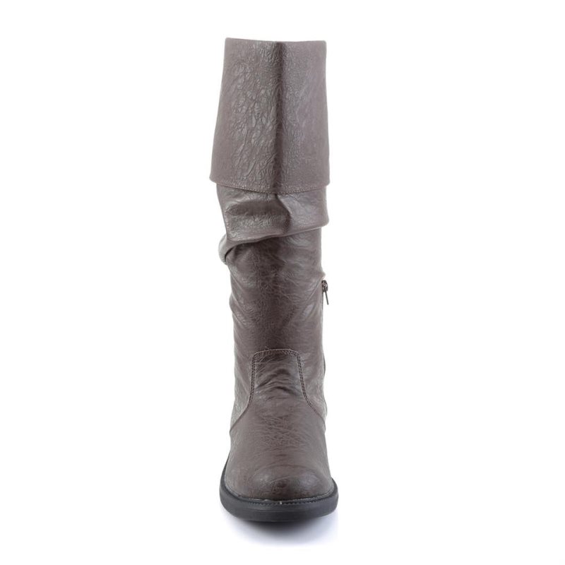 Pleaser Robinhood-100 Women's Knee-high Boots Brown | NZ CSOUZK