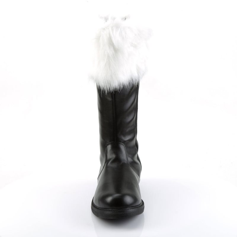 Pleaser Santa-100 Women's Knee-high Boots Black / White | NZ VYDCMO