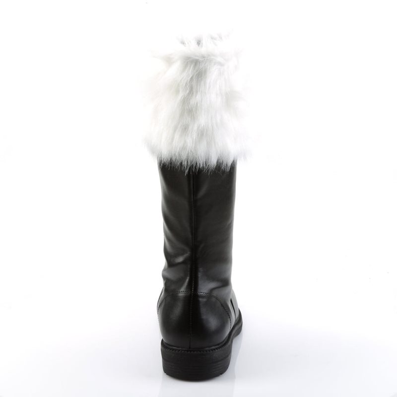 Pleaser Santa-100 Women's Knee-high Boots Black / White | NZ VYDCMO