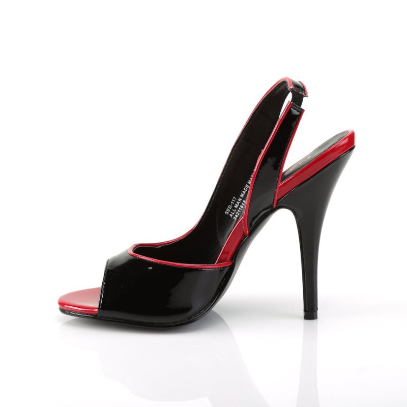 Pleaser Seduce-117 Women's Heels Sandals Red | NZ WOGQSY