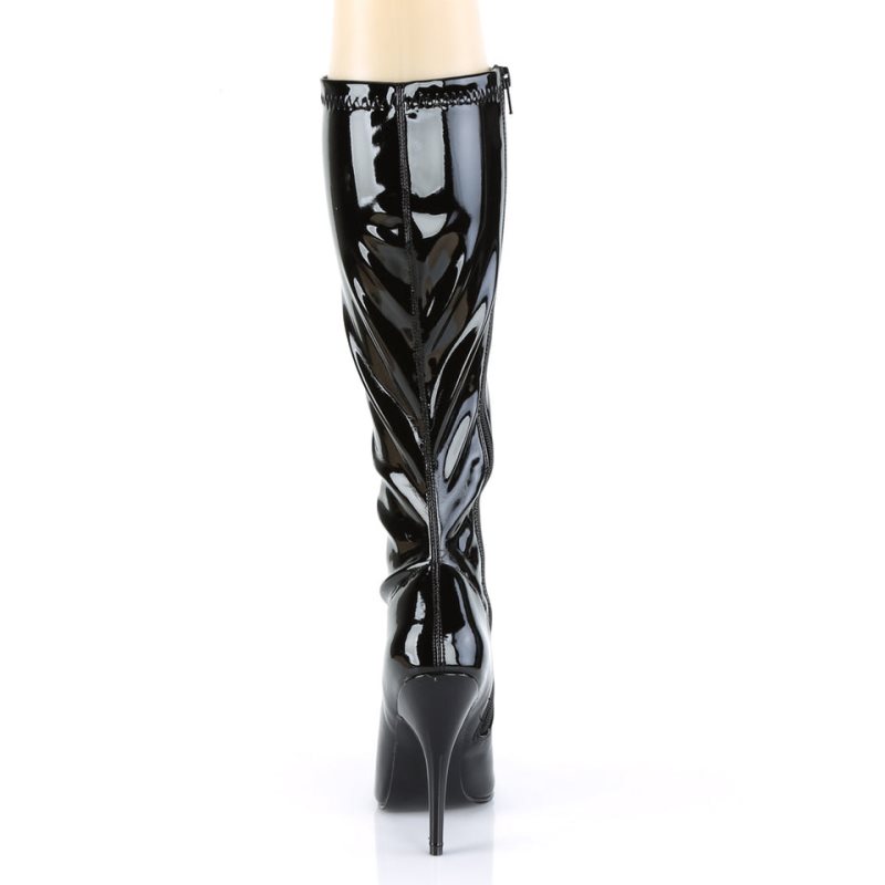Pleaser Seduce-2000 Women's Knee-high Boots Black | NZ IYROFB
