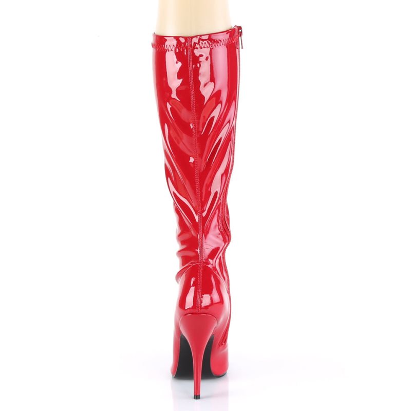 Pleaser Seduce-2000 Women's Knee-high Boots Red | NZ JZIQYA