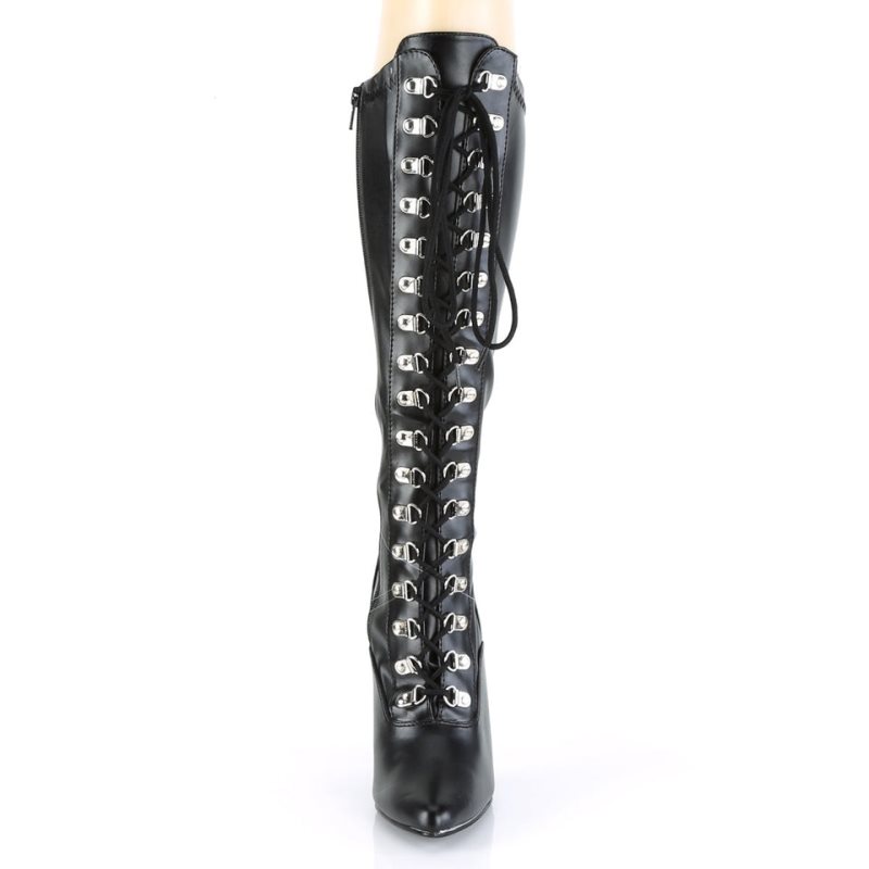 Pleaser Seduce-2024 Vegan Leather Women's Knee-high Boots Black | NZ BJKVTQ