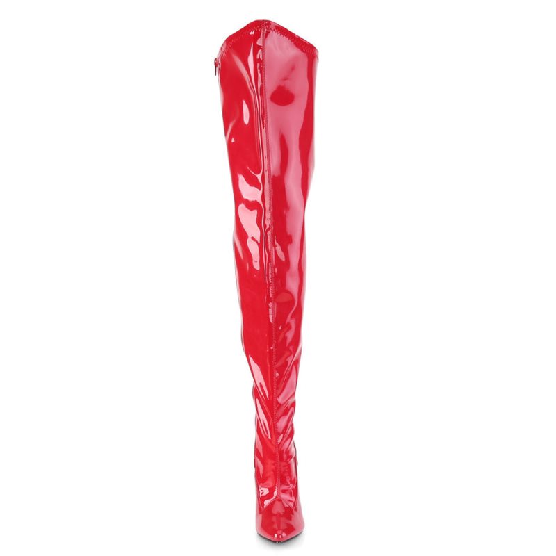 Pleaser Seduce-3000WC Women's Thigh High Boots Red | NZ DOJYPT