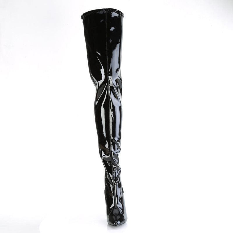 Pleaser Seduce-4000 Women's Thigh High Boots Black | NZ ILPQJX
