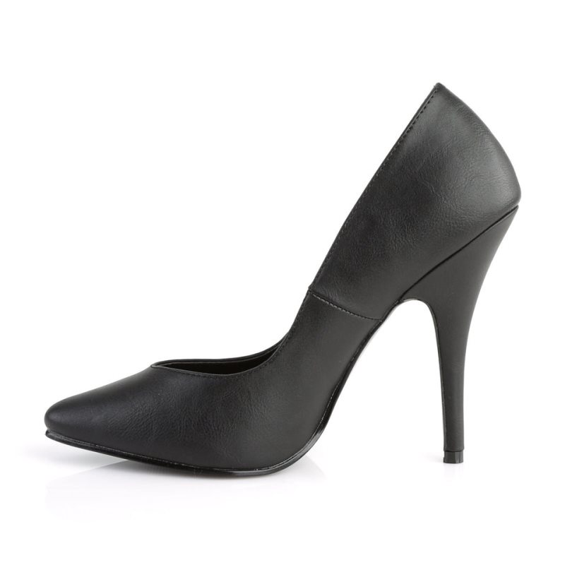 Pleaser Seduce-420V Vegan Leather Women's Pumps Black | NZ FGCIQN