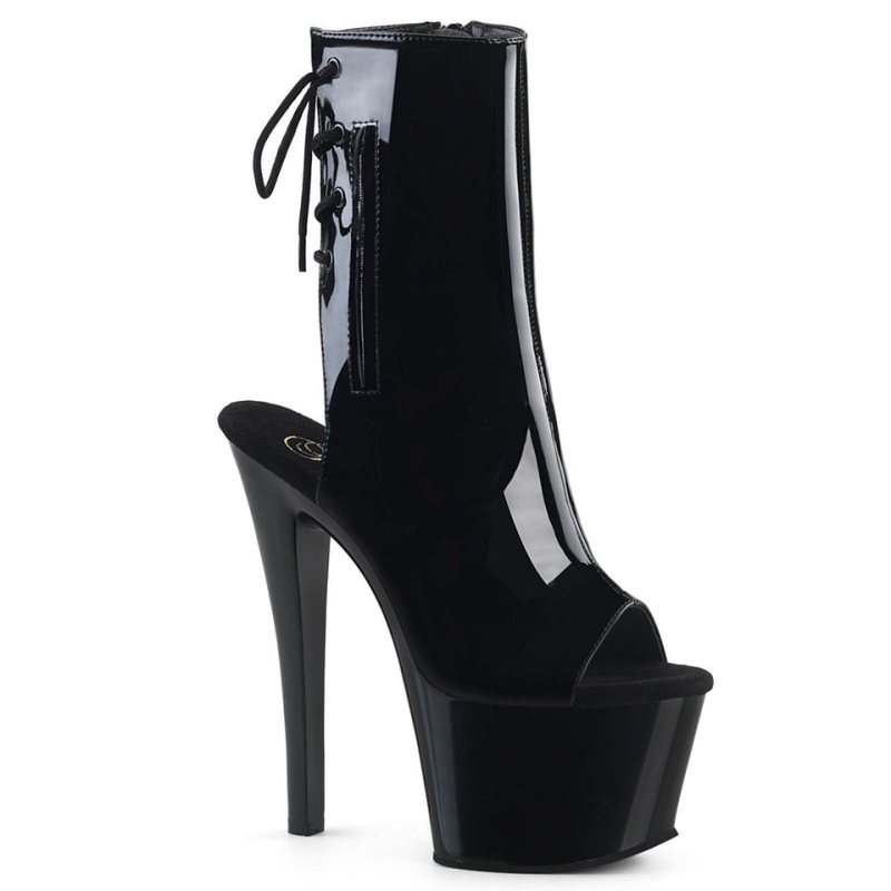 Pleaser Sky-1018 Women\'s Heels Boots Black | NZ WRNPZO