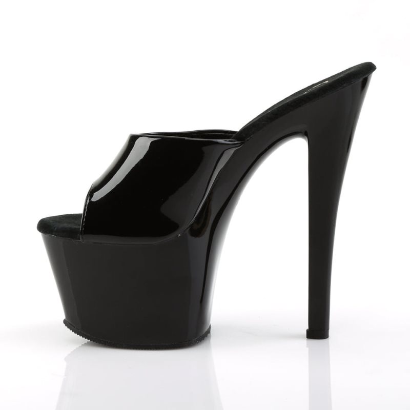 Pleaser Sky-301 Women's Platform Slides Black | NZ MNCLXZ