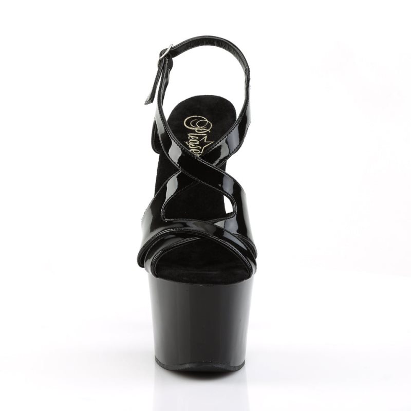 Pleaser Sky-330 Women's Platform Heels Sandals Black | NZ XTWIOB