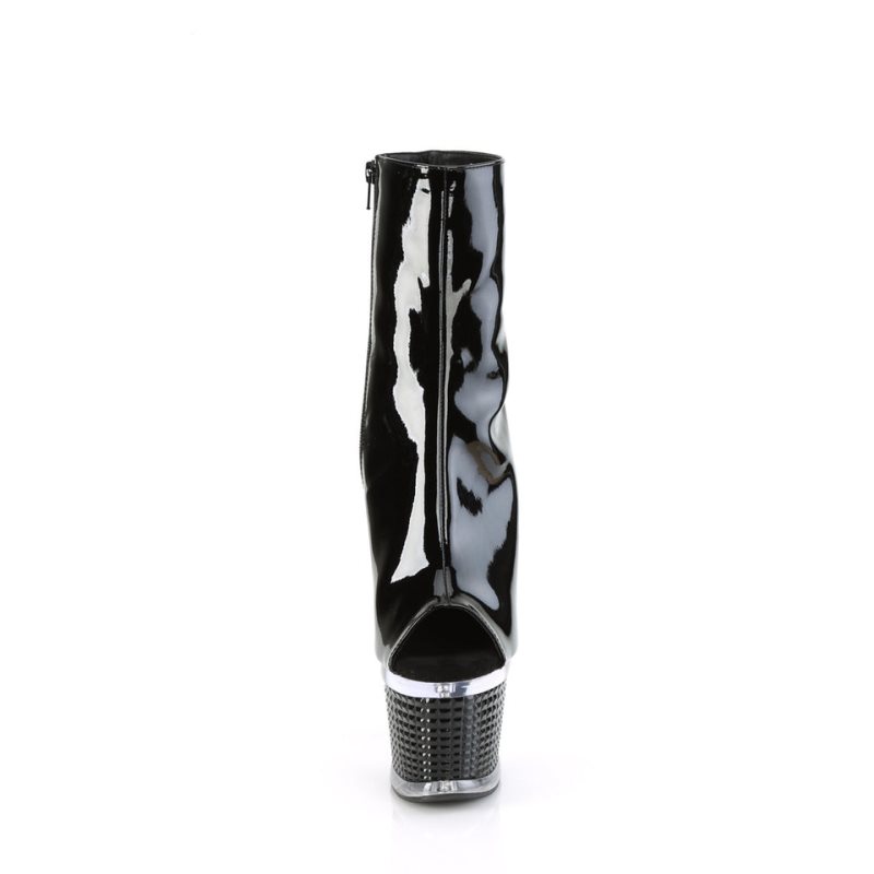 Pleaser Spectator-1012 Women's Heels Boots Black / Clear | NZ CPOGFA