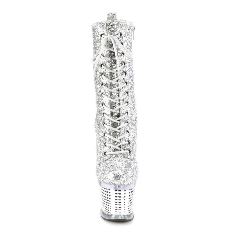 Pleaser Spectator-1040G Women's Heels Boots Silver / Clear | NZ BALOUD