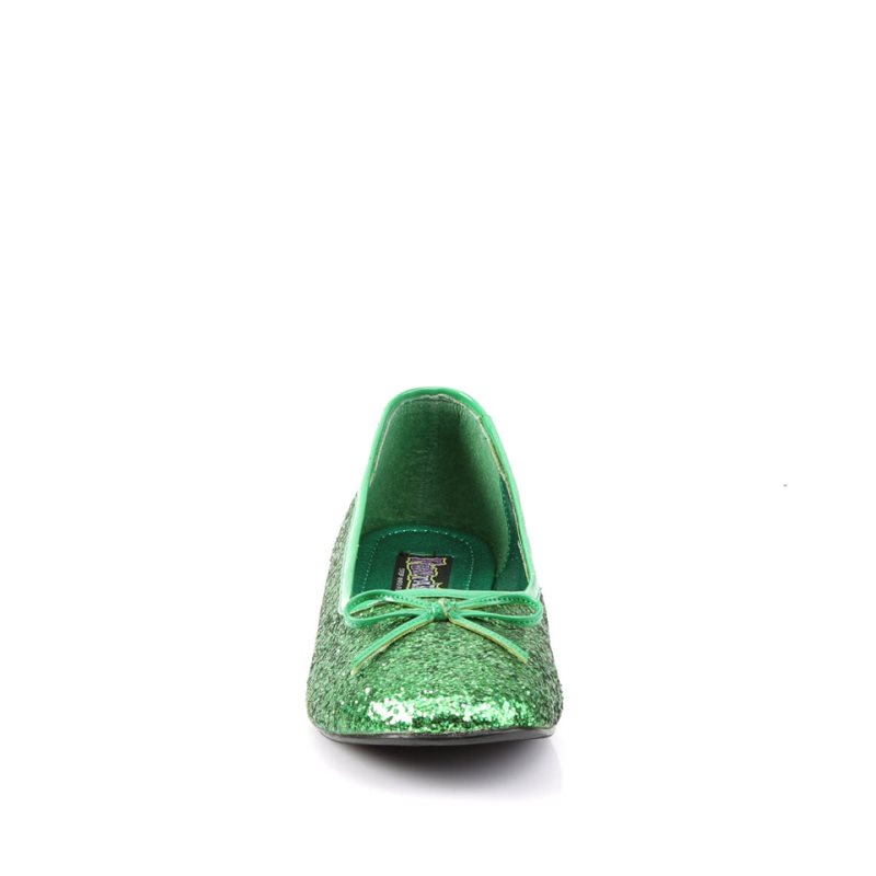 Pleaser Star-16G Women's Ballet Flats Green | NZ HYOMDA