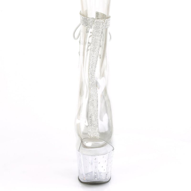 Pleaser Stardust-1018C-2RS Women's Heels Boots Clear | NZ ENTGYV