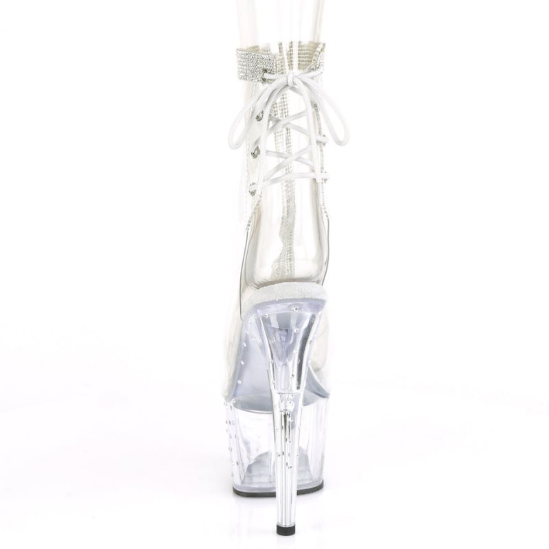 Pleaser Stardust-1018C-2RS Women's Heels Boots Clear | NZ ENTGYV
