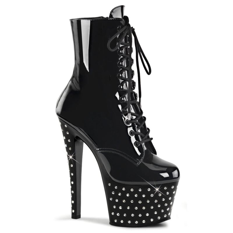 Pleaser Stardust-1020-7 Women\'s Heels Boots Black | NZ DKLTYU