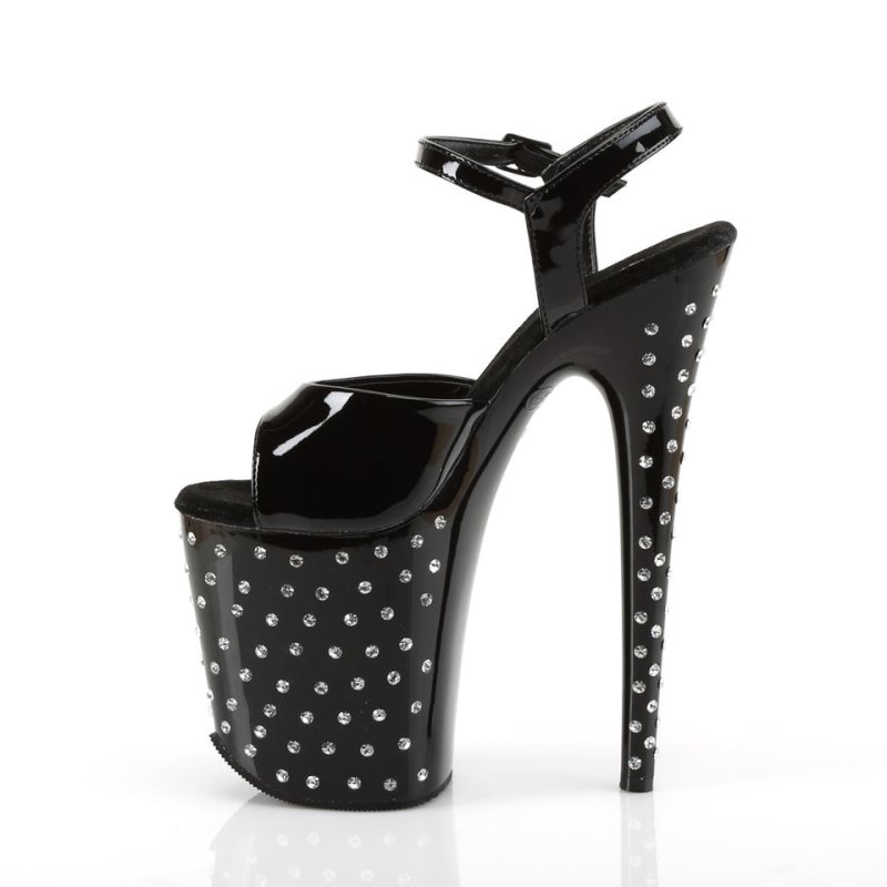 Pleaser Stardust-809 Women's Platform Heels Sandals Black | NZ MNEPCA