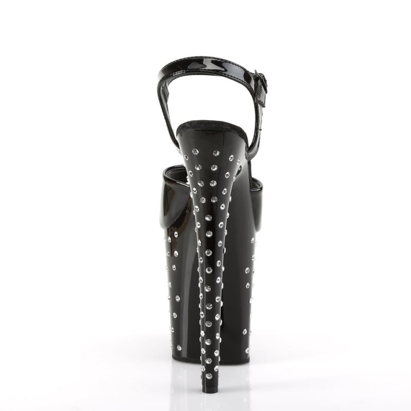 Pleaser Stardust-809 Women's Platform Heels Sandals Black | NZ MNEPCA