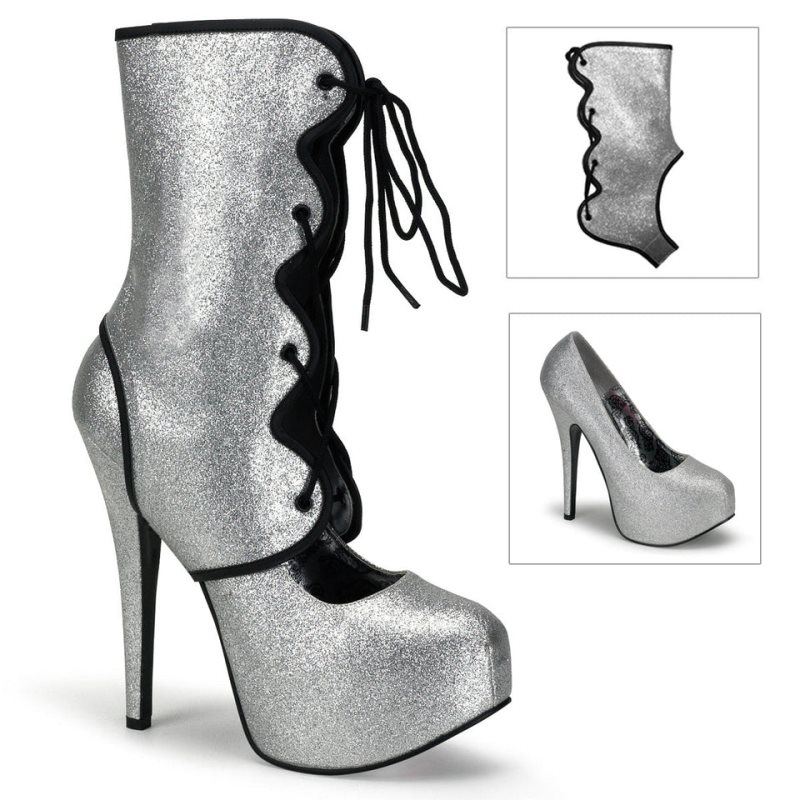 Pleaser Teeze-31G Women\'s Pumps Silver | NZ XDYNZW