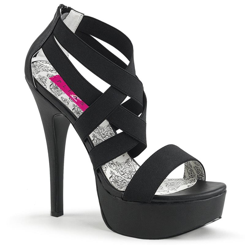 Pleaser Teeze-47W Women\'s Platform Heels Sandals Black | NZ RXFOCV