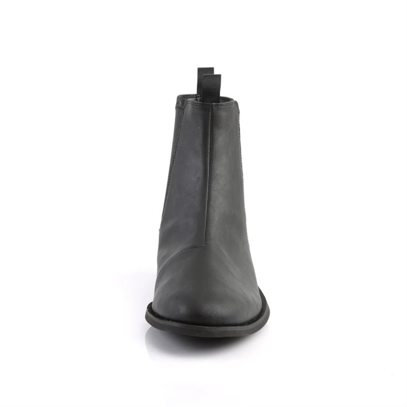 Pleaser Trooper-12 Vegan Leather Men's Chelsea Boots Black | NZ HUSMKO