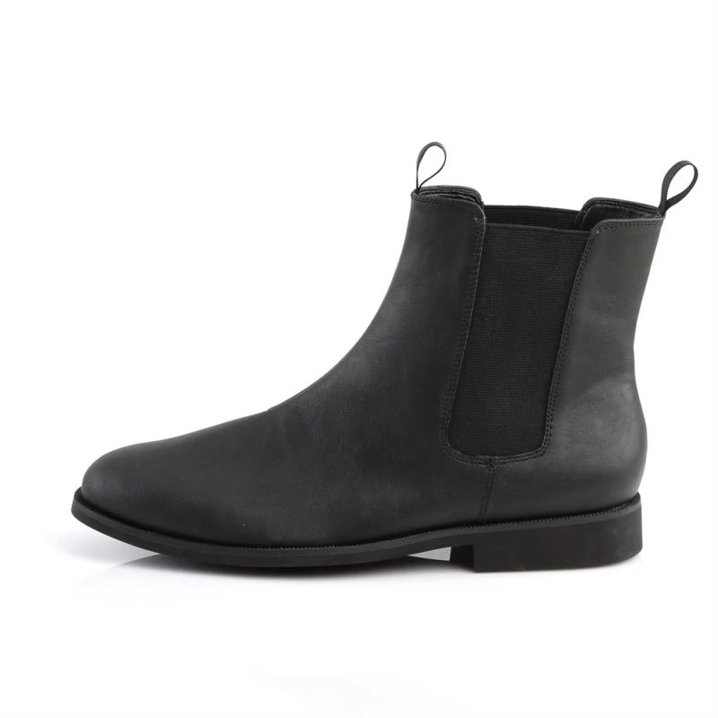 Pleaser Trooper-12 Vegan Leather Men's Chelsea Boots Black | NZ HUSMKO