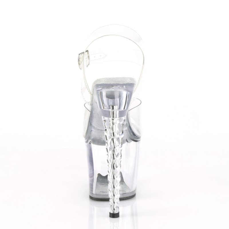 Pleaser Unicorn-708 Women's Platform Heels Sandals Clear | NZ AKEPSG