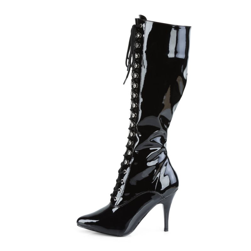 Pleaser Vanity-2020 Women's Knee-high Boots Black | NZ CZSAQV